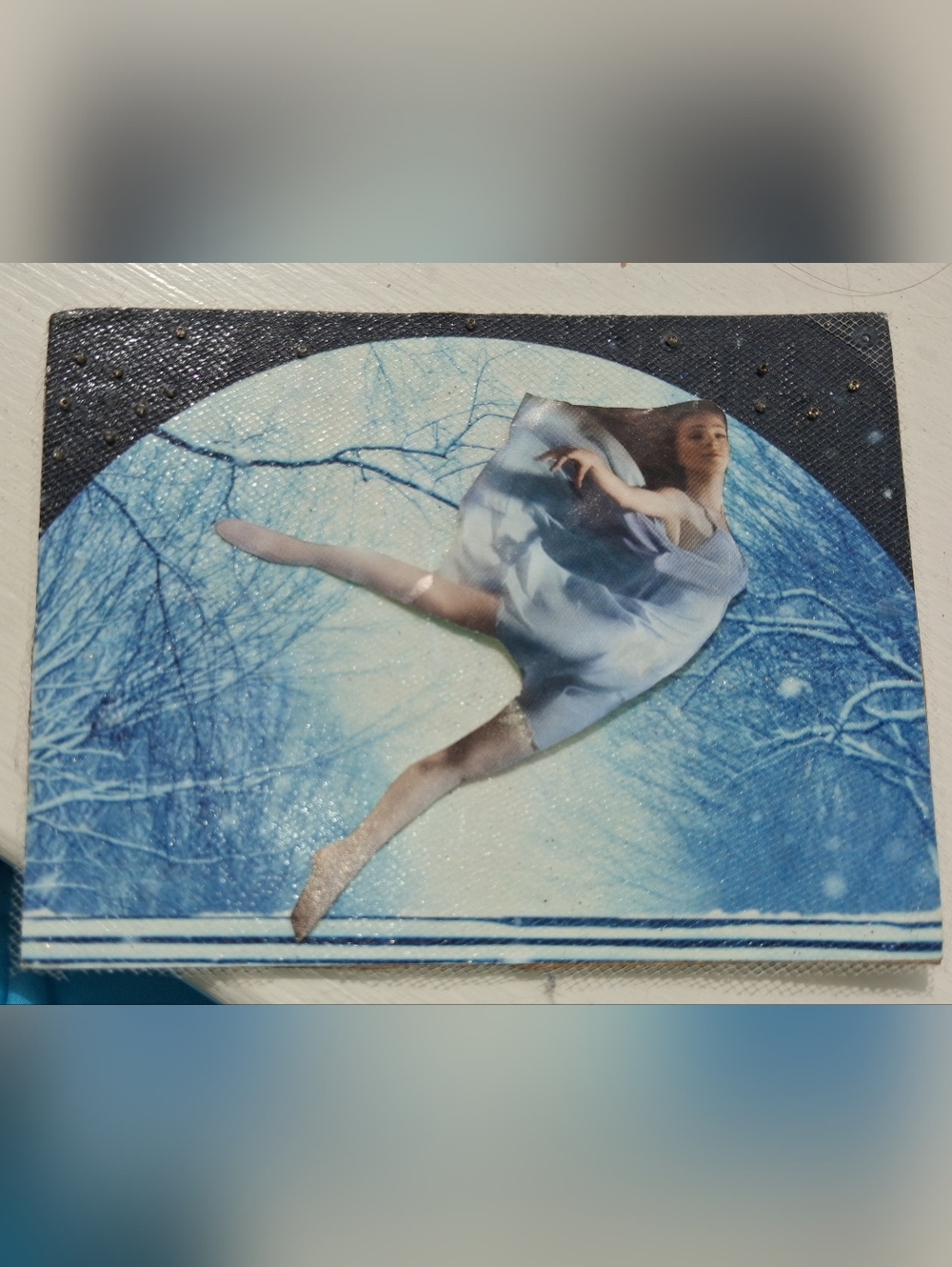Blue Ballerina Collage